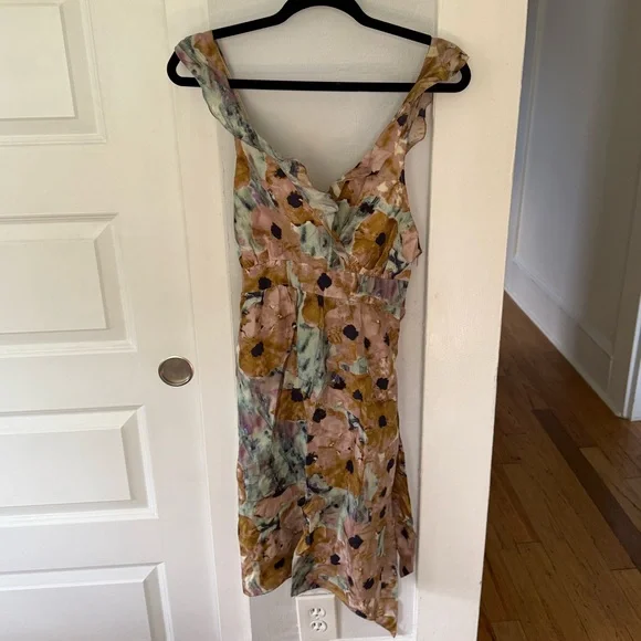 Theory Multicolor Floral Midi Dress - Picture 2 of 5